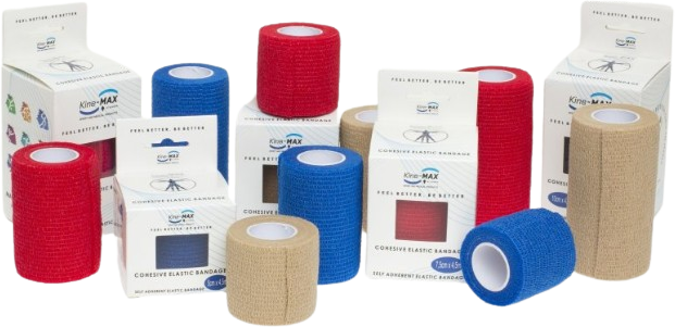 KinesioMAX Cohesive elast. samofix. modré 7,5 cm x 4,5 m