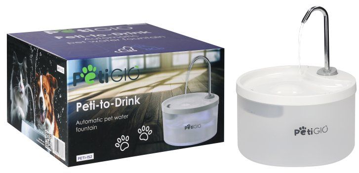 PetiGIO Peti-to-Drink fontána pro domácí mazlíčky plast