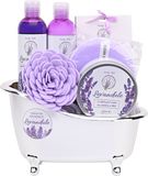 Vivaco Dárkové balení levandule premium - sprchový gel a šampon + sůl do koupele + tělové mléko + zvláčňující krém+ 2x dárek