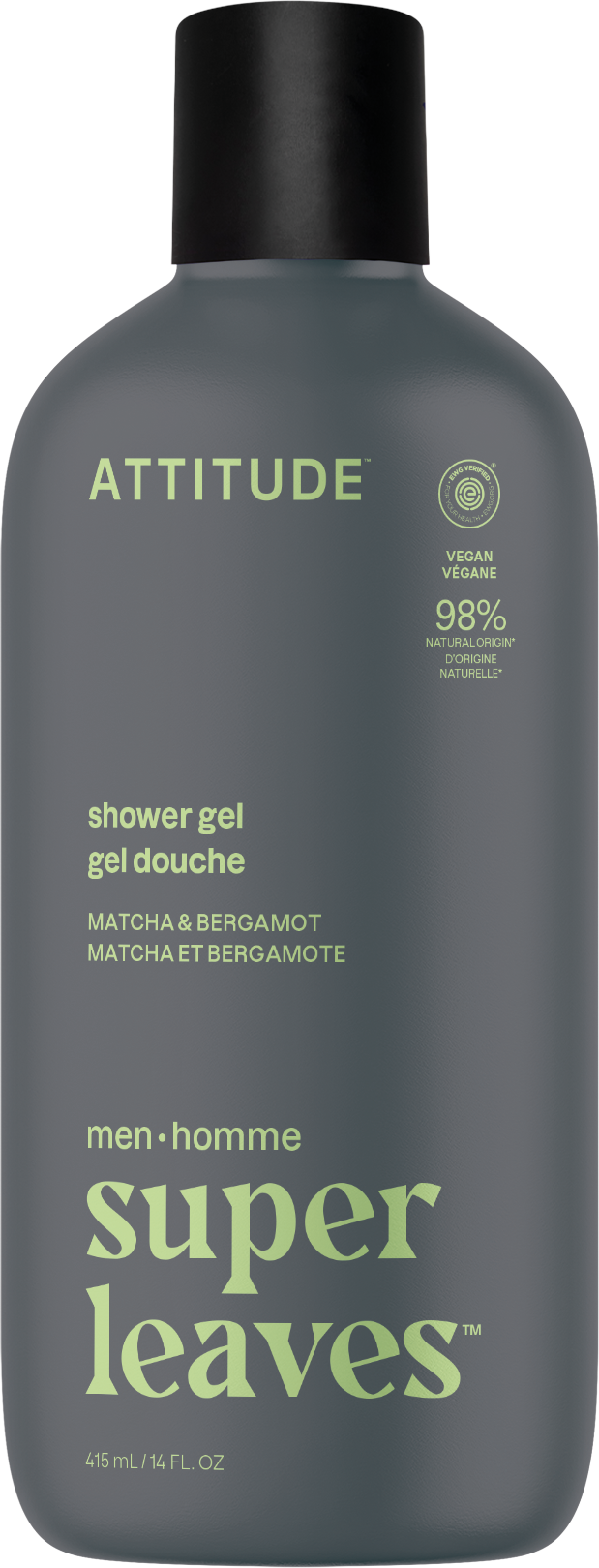 Attitude Pánský sprchový gel Super leaves Matcha a Bergamot 415 ml