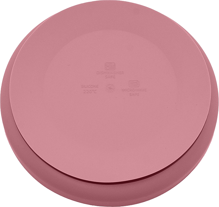 Petite&Mars Set jídelní silikonový TAKE&MATCH, Dusty Rose 6m+, 4 ks