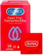 Durex Feel Thin Extra Lubricated Kondomy 18 ks