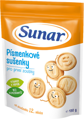 Sunar dětské sušenky písmenkové 150 g