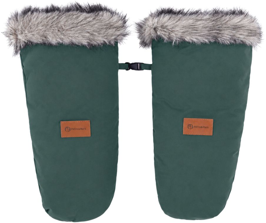 Petite&Mars Set zimní fusak Arctic 4v1 + rukavice na kočárek Fjora Khaki