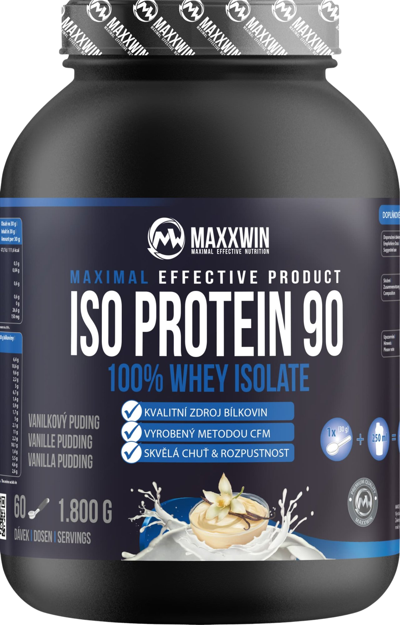Maxxwin ISO Protein 90 Vanilka 1800 g