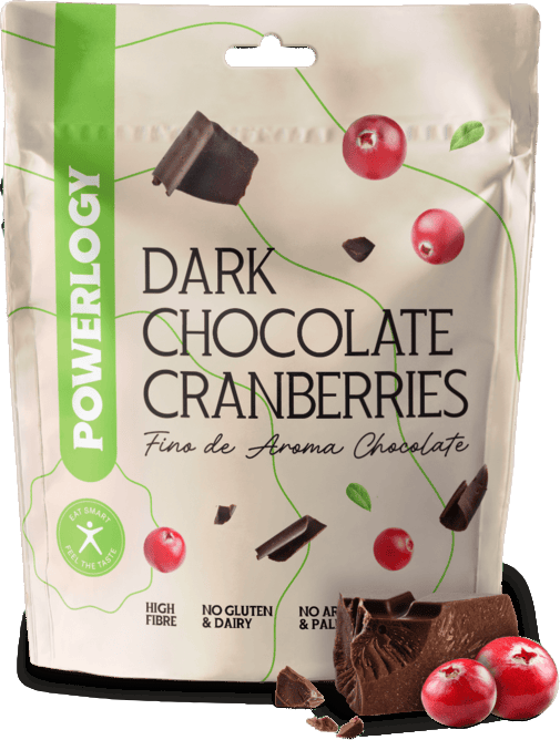Powerlogy Dark Chocolate Cranberries 100 g