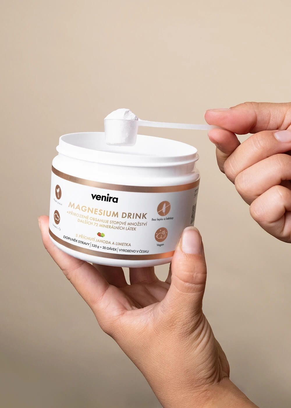 Venira Magnesium drink jahoda+limetka 120 g