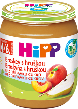 HiPP BIO Broskev s hruškou 125 g