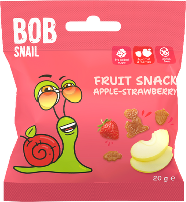 Šnek BOB Ovocný snack jablko-jahoda 20 g