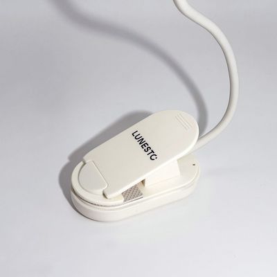 Lunesto LED Lampička na čtení bez modré složky s CLIP-ONEM bílá