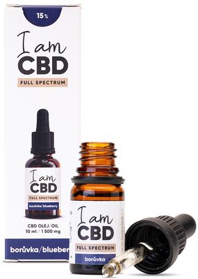 I am CBD Full Spectrum CBD olej 15% s borůvkovou příchutí 10 ml