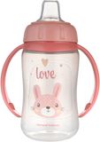 Canpol babies Hrneček tréninkový CUTE ANIMALS se silikonovým pítkem zajíc 320 ml