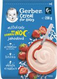 Gerber Cereal mléčná kaše jahodová Dobrou noc 230 g