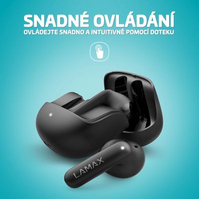 LAMAX Tones1 bezdrátová sluchátka, černá
