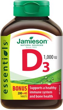 Jamieson Vitamín D3 1000 IU 240 tablet