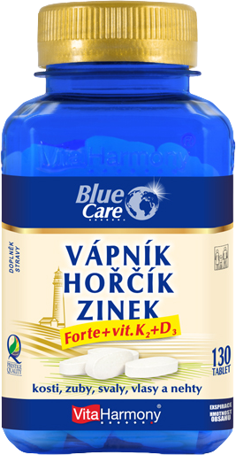 VitaHarmony Vápník & hořčík & zinek Forte + vit. D3 + K2 130 tablet