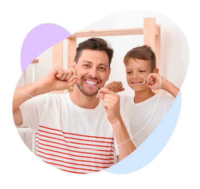 dentální nit, zuby, mezizubní prostory, dásně