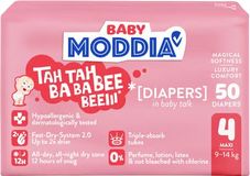 Moddia Baby Jednorázové plenky 4 Maxi (9–14 kg), 50 ks
