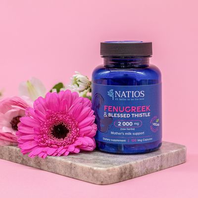 Natios Fenugreek & Blessed Thistle 2000 mg 120 kapslí