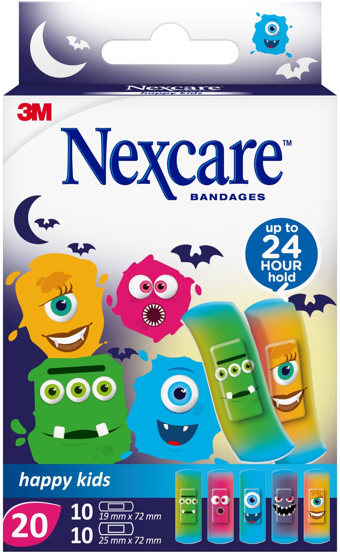 3M Nexcare Happy Kids náplast příšerky 20 ks