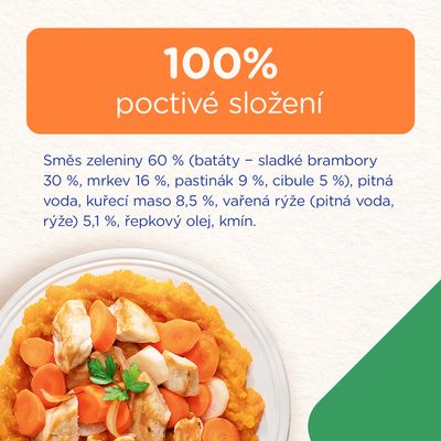 Sunar příkrm batáty s kuřecím masem 6m+ 120 g