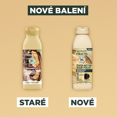 Garnier Uhlazující šampon pro nepoddajné vlasy Hair Food Cocoa Butter 350 ml