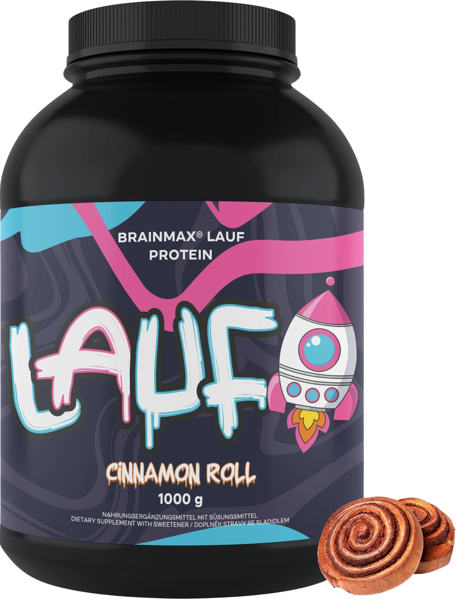 BrainMax LAUF Protein Skořicová rolka 1000 g
