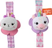 Bright Starts Chrastítko s kousátkem na ruku jednorožec/lama 0m+ 2 ks
