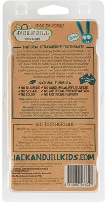 Jack N‘ Jill Jack N'Jill Set természetes fogkrém eper + bio baba fogkefe zajko 50 g