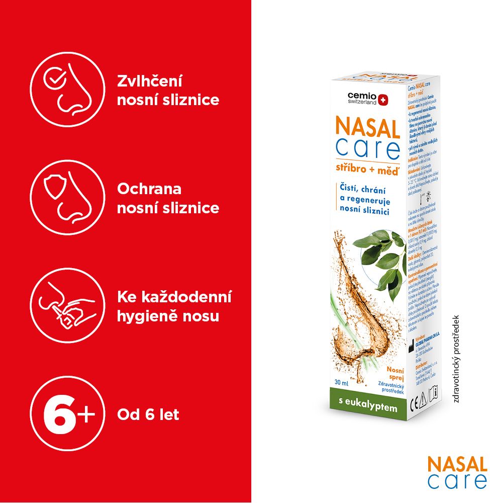 Cemio NASAL care stříbro + měď 30 ml