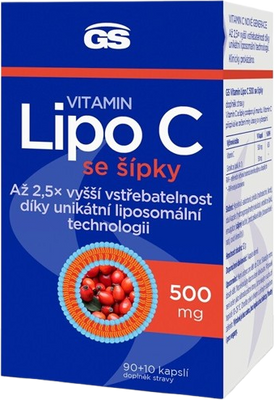 GS Vitamin Lipo C 500mg se šípky 100 kapslí