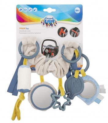Canpol babies Závěsná hračka na kočárek/autosedačku Pastel Friends šedá
