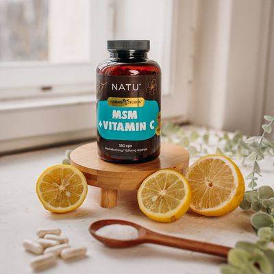 Natu Garden Fusion, MSM 1500 mg s vitaminem C 180 kapslí