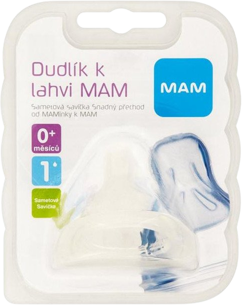 MAM Dudlík na lahev V1- pomalý 0m.+ vel. S