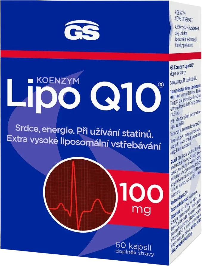 GS Koenzym Lipo Q10 100 mg 60 kapslí