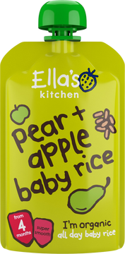 Ella's Kitchen BIO Dětská rýže, hruška a jablko 120 g
