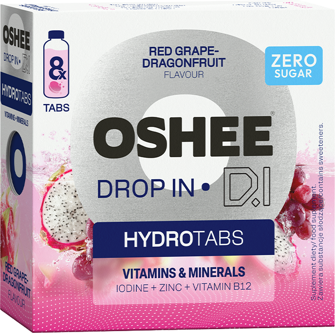 Oshee DROP IN HYDRO TABS ZERO Vitamíny+Minerály 8 šumivých tablet