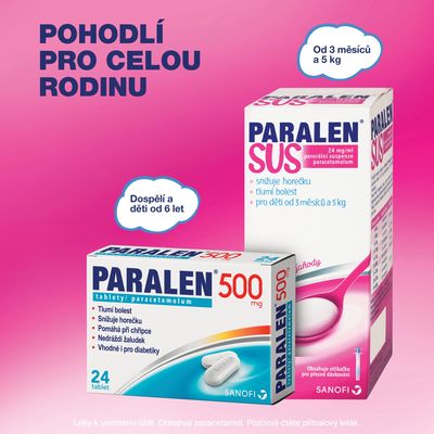 Paralen SUS 24mg/ml perorální suspenze 100 ml
