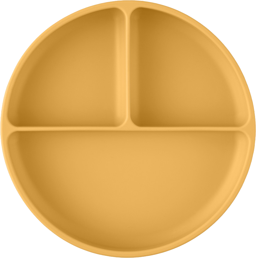 Petite&Mars PETITE&MARS Talířek silikonový dělící kulatý Take&Match Intense Ochre 6m+