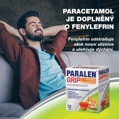 Paralen Grip Horký nápoj pomeranč a zázvor 12 sáčků