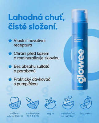 Glowee Zubní pasta Blue Raspberry 60 g