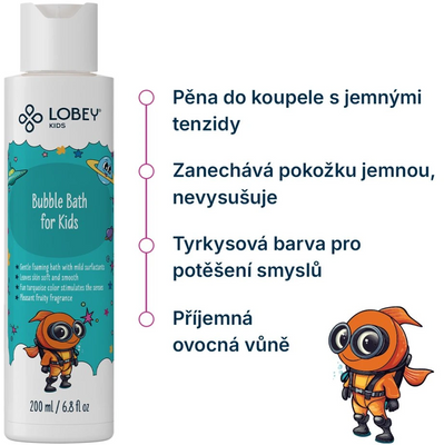 Lobey Pěna do koupele pro děti 200 ml