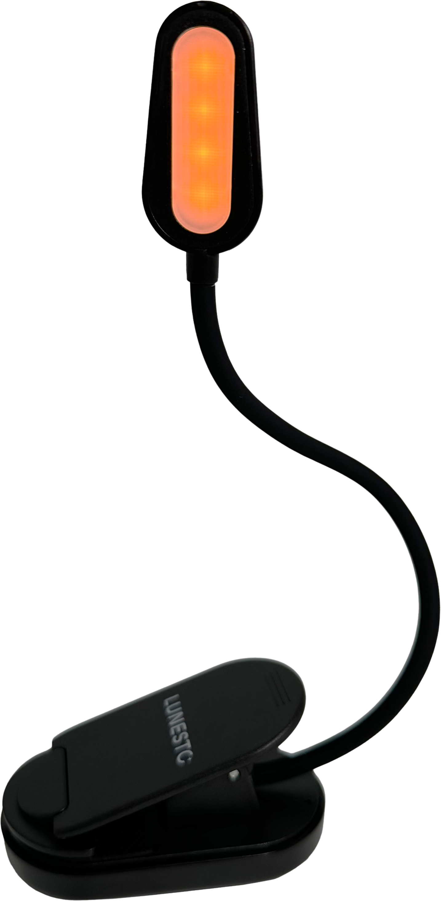 Lunesto LED Lampička na čtení bez modré složky s CLIP-ONEM černá