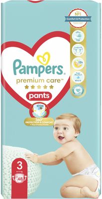 Pampers Premium Care Pants Plenkové kalhotky vel. 3, 6-11 kg, 48 ks