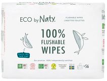 Eco by Naty ECO vlhčené ubrousky Naty bez vůně  -  splachovatelné - výhodné balení (3 x 56 ks)