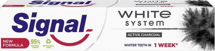 Signal White System Charcoal zubní pasta 75 ml
