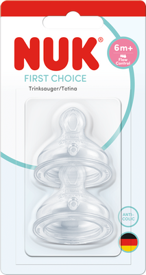 Nuk Savička First Choice vel. FLOW (6+m), 2 ks