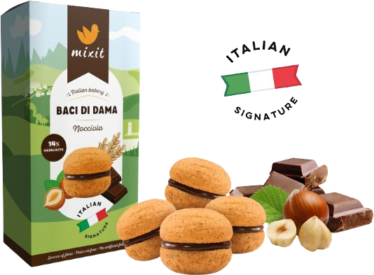 Mixit Italian bakery – Cookie Baci di Dama Nocciola 170 g