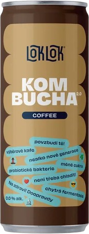 Loklok Kombucha káva plech 330 ml