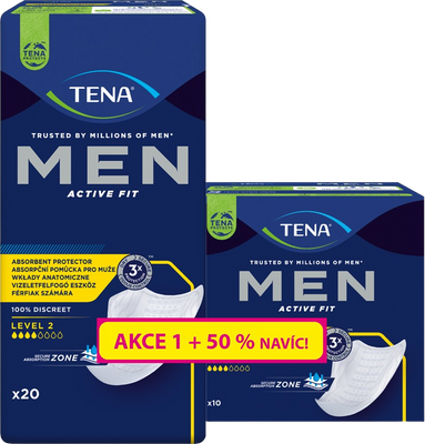 Tena Men Level 2 (50% navíc), 30 ks
